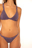 Bikini Asilah fresa braga clásica, tirantes cruzados en la espalda en color morado para mujer y teen de Moûtt Girls.