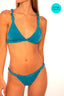 Bikini Asilah turquesa triángulo para mujer y teen de Moûtt Girls.