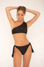 Bikini Malta braga clásica, asimétrico estampado blanco y negro para mujer y teen de Moûtt Girls.