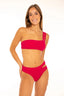 Bikini Boracay fresa Bandeau asimétrico para mujer y teen de Moûtt Girls.