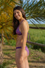 Bikini Azores braga clásica, parte de arriba de triángulo. Estampado de flores para mujer y teen de Moûtt Girls.