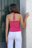 Top Jane Fucsia estilo halter para teens de Moutt Girls.