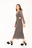 Vestido largo con aberturas laterales, manga ligeramente abullonada ideal para mujer y teens de Moutt Girls. Modelo Nika