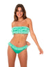 Bikini Croacia color verde manzana con volantes para mujer y teen de Moûtt Girls.