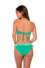 Bikini Croacia Manzana con volantes en color verde para mujer y teen de Moûtt Girls.