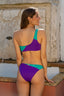 Bikini Filipinas braga clásica, asimétrico bicolor en morado y verde para mujer y teen de Moûtt Girls.