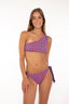 El bikini del verano: asimétrico estampado de flores morado. Muy original y bonito. Bikini Malta de MOÛTT GIRLS.