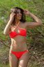 Bikini Orilla bicolor coral y naranja suave para mujer y teen de Moûtt Girls.