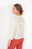 Blusa Maddy de color blanco con detalle de hilo en bronce de Moutt Girls.