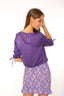 Comprar Blusa con abertura en forma de lágrima de Moutt Girls color morado. Modelo Olivia 