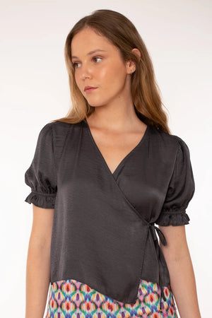 Blusa Pady antracita de Moutt Girls.