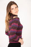 Comprar jersey malva con rayas en zigzag y hombros descubuiertos. Modelo Texas de Moutt